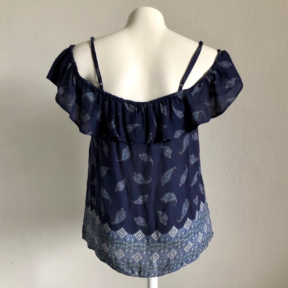 NWT American Eagle Navy Off-Shoulder Tank Top - Picture 7 of 13